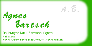 agnes bartsch business card